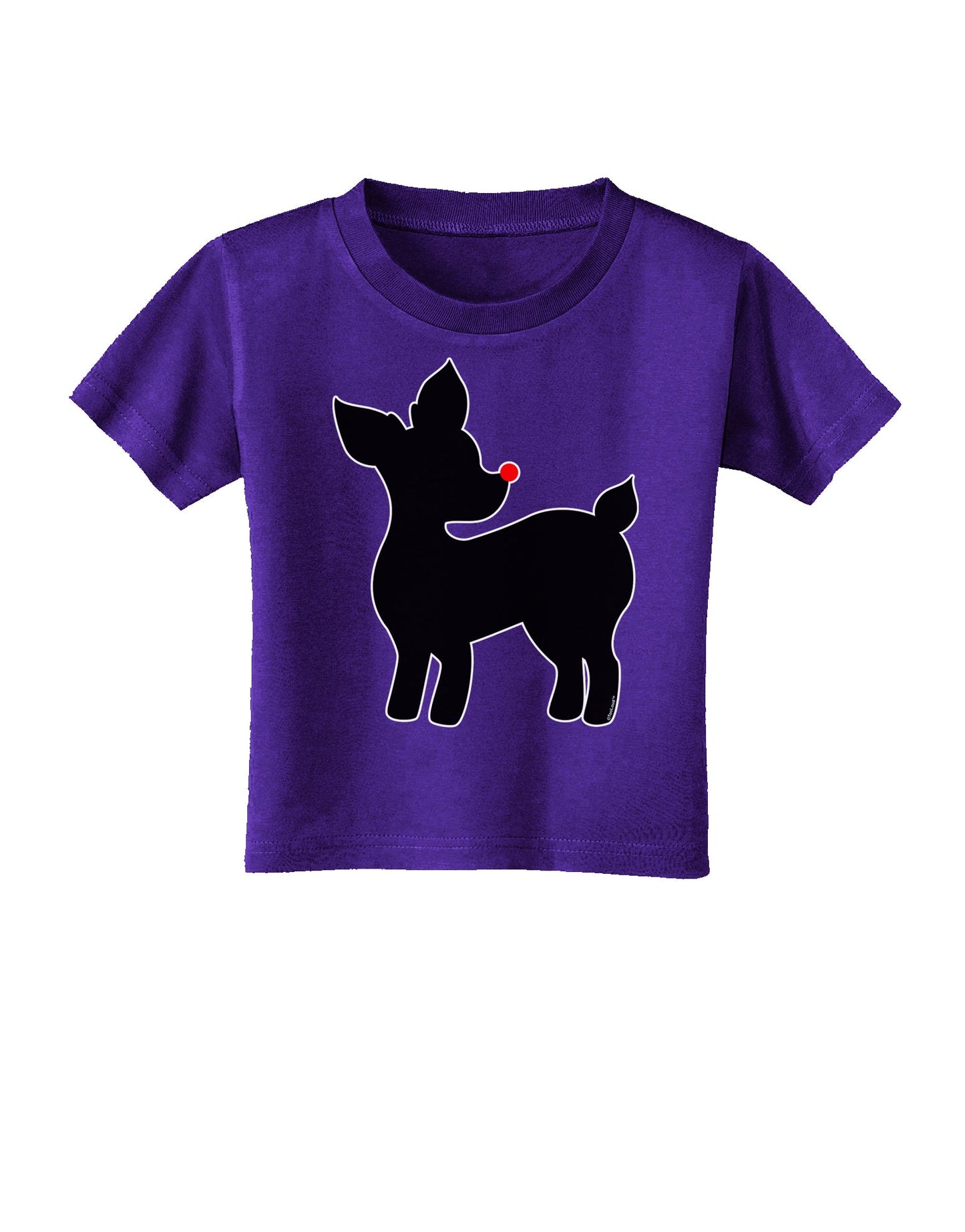 Cute Rudolph Silhouette - Christmas Toddler T-Shirt Dark by TooLoud-Toddler T-Shirt-TooLoud-Purple-2T-Davson Sales