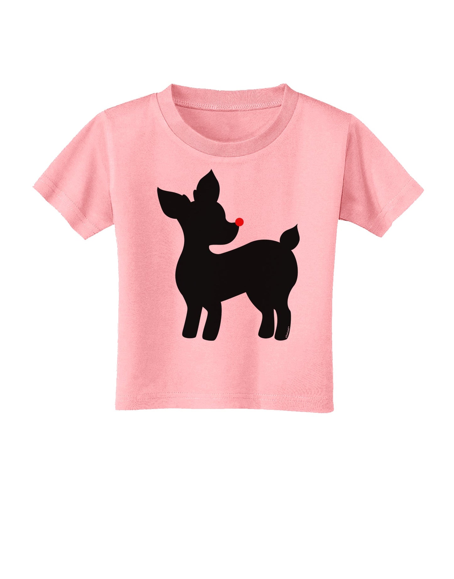 Cute Rudolph Silhouette - Christmas Toddler T-Shirt by TooLoud-Toddler T-Shirt-TooLoud-Candy-Pink-2T-Davson Sales