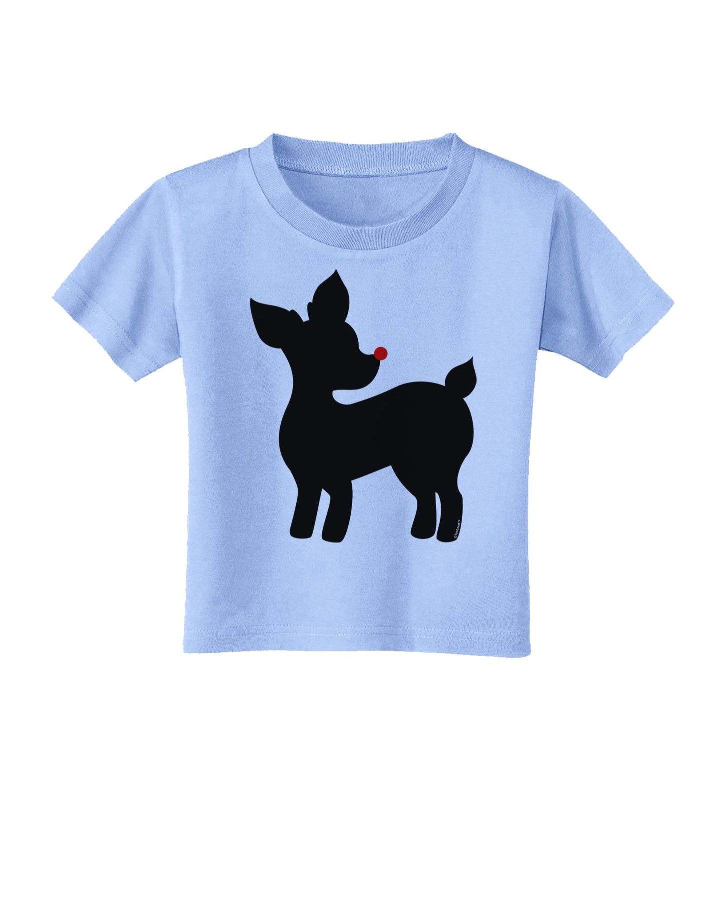 Cute Rudolph Silhouette - Christmas Toddler T-Shirt by TooLoud-Toddler T-Shirt-TooLoud-Aquatic-Blue-2T-Davson Sales
