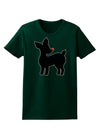 Cute Rudolph Silhouette - Christmas Womens Dark T-Shirt by TooLoud-Womens T-Shirt-TooLoud-Forest-Green-Small-Davson Sales