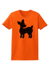Cute Rudolph Silhouette - Christmas Womens T-Shirt by TooLoud-Womens T-Shirt-TooLoud-Orange-X-Small-Davson Sales