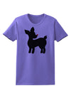 Cute Rudolph Silhouette - Christmas Womens T-Shirt by TooLoud-Womens T-Shirt-TooLoud-Violet-X-Small-Davson Sales