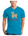 Cute Rudolph the Reindeer - Merry Christmas Adult Dark V-Neck T-Shirt by TooLoud-Mens V-Neck T-Shirt-TooLoud-Turquoise-Small-Davson Sales