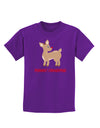 Cute Rudolph the Reindeer - Merry Christmas Childrens Dark T-Shirt by TooLoud-Childrens T-Shirt-TooLoud-Purple-X-Small-Davson Sales