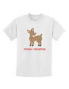 Cute Rudolph the Reindeer - Merry Christmas Childrens T-Shirt by TooLoud-Childrens T-Shirt-TooLoud-White-X-Small-Davson Sales