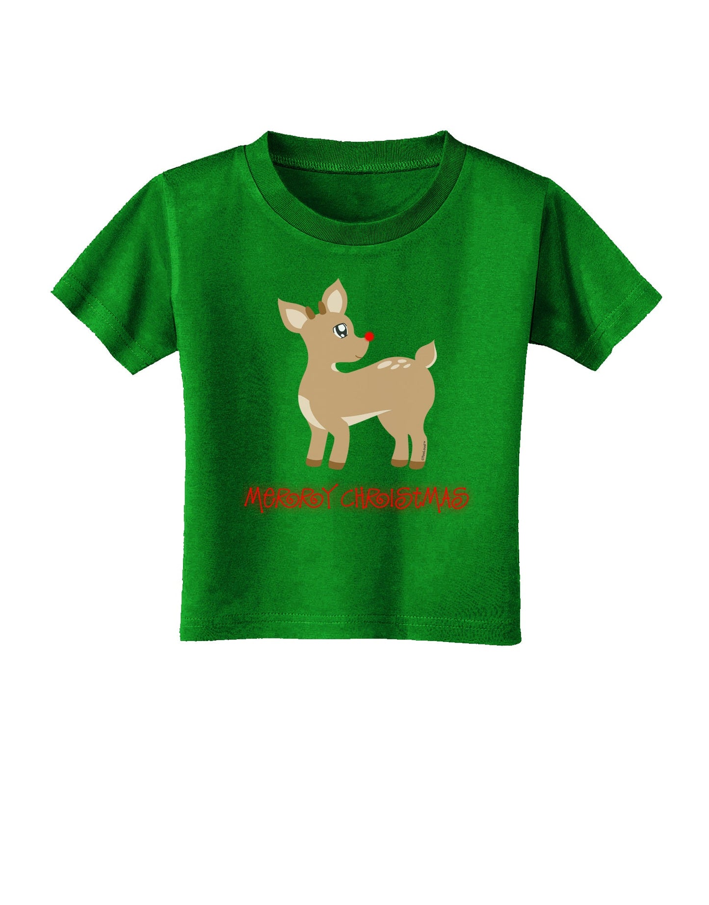 Cute Rudolph the Reindeer - Merry Christmas Toddler T-Shirt Dark by TooLoud-Toddler T-Shirt-TooLoud-Royal-Blue-2T-Davson Sales