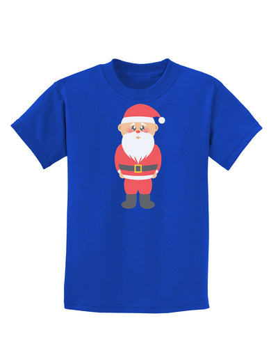 Cute Santa Claus Christmas Childrens Dark T-Shirt-Childrens T-Shirt-TooLoud-Royal-Blue-X-Small-Davson Sales