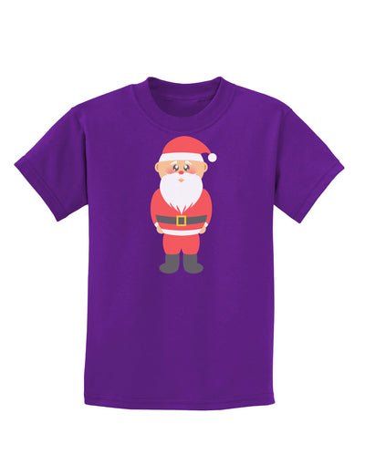 Cute Santa Claus Christmas Childrens Dark T-Shirt-Childrens T-Shirt-TooLoud-Purple-X-Small-Davson Sales