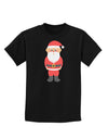 Cute Santa Claus Christmas Childrens Dark T-Shirt-Childrens T-Shirt-TooLoud-Black-X-Small-Davson Sales