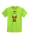 Cute Santa Claus Christmas Childrens T-Shirt-Childrens T-Shirt-TooLoud-Lime-Green-X-Small-Davson Sales