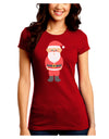 Cute Santa Claus Christmas Juniors Crew Dark T-Shirt-T-Shirts Juniors Tops-TooLoud-Red-Juniors Fitted Small-Davson Sales