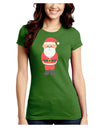 Cute Santa Claus Christmas Juniors Crew Dark T-Shirt-T-Shirts Juniors Tops-TooLoud-Kiwi-Green-Juniors Fitted Small-Davson Sales