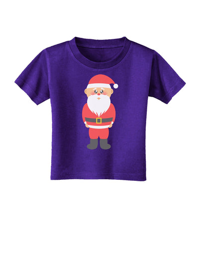 Cute Santa Claus Christmas Toddler T-Shirt Dark-Toddler T-Shirt-TooLoud-Purple-2T-Davson Sales