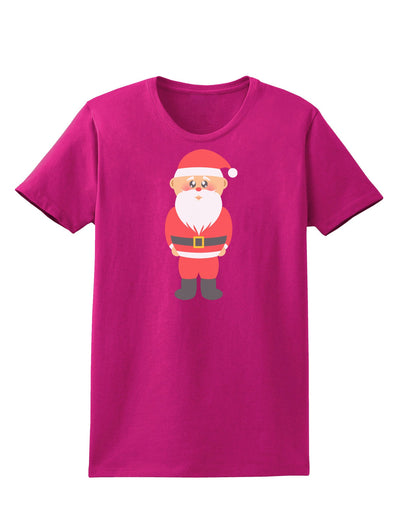 Cute Santa Claus Christmas Womens Dark T-Shirt-TooLoud-Hot-Pink-Small-Davson Sales