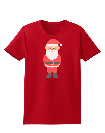 Cute Santa Claus Christmas Womens Dark T-Shirt-TooLoud-Red-X-Small-Davson Sales
