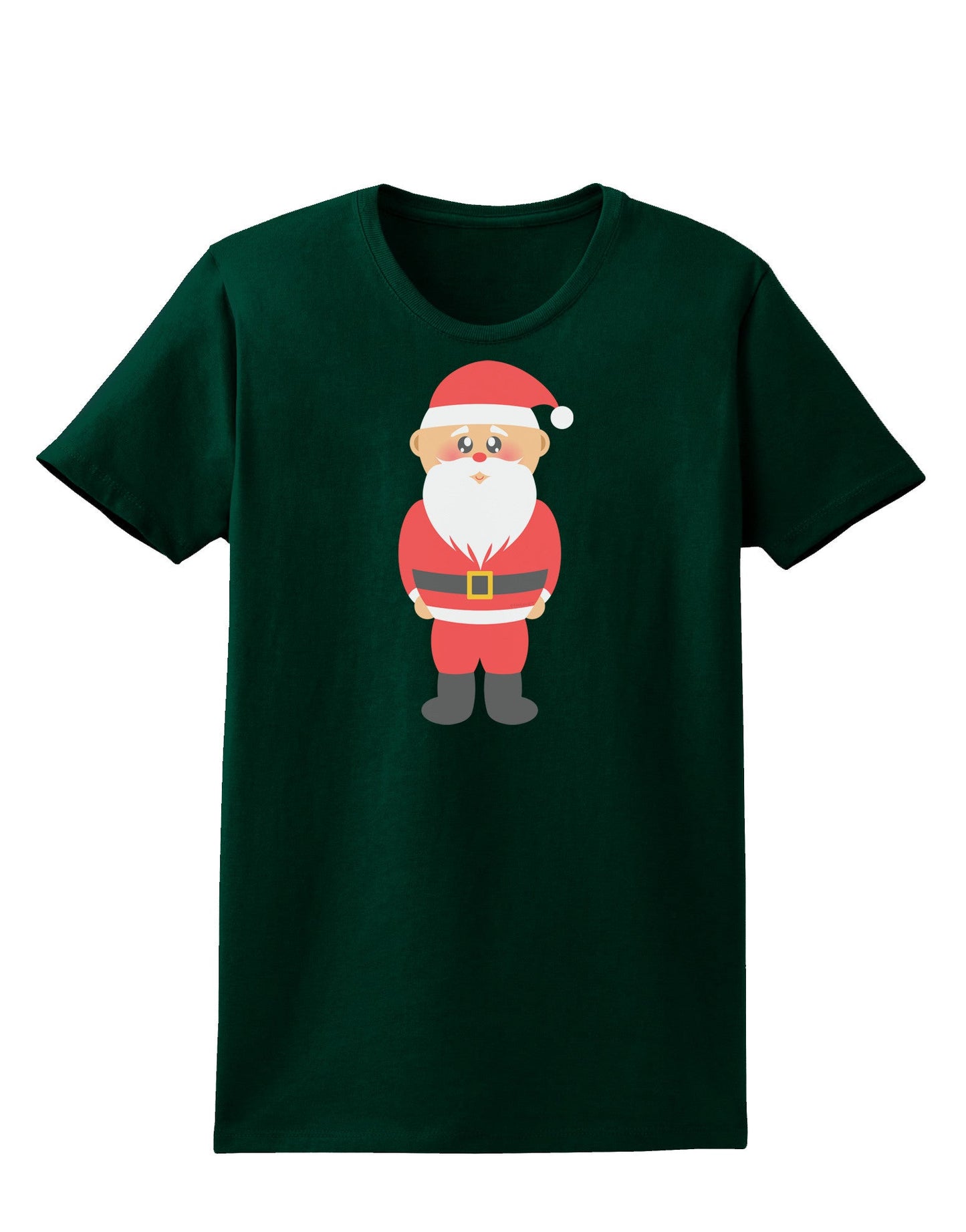 Cute Santa Claus Christmas Womens Dark T-Shirt-TooLoud-Forest-Green-Small-Davson Sales