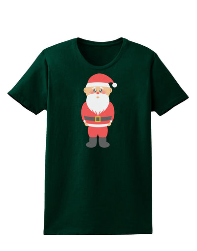 Cute Santa Claus Christmas Womens Dark T-Shirt-TooLoud-Forest-Green-Small-Davson Sales