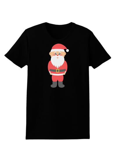 Cute Santa Claus Christmas Womens Dark T-Shirt-TooLoud-Black-X-Small-Davson Sales