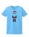 Cute Santa Claus Christmas Womens T-Shirt-Womens T-Shirt-TooLoud-Aquatic-Blue-X-Small-Davson Sales
