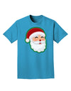 Cute Santa Claus Face Faux Applique Adult Dark T-Shirt-Mens T-Shirt-TooLoud-Turquoise-Small-Davson Sales