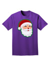 Cute Santa Claus Face Faux Applique Adult Dark T-Shirt-Mens T-Shirt-TooLoud-Purple-Small-Davson Sales