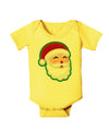 Cute Santa Claus Face Faux Applique Baby Romper Bodysuit-Baby Romper-TooLoud-Yellow-06-Months-Davson Sales