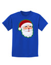 Cute Santa Claus Face Faux Applique Childrens Dark T-Shirt-Childrens T-Shirt-TooLoud-Royal-Blue-X-Small-Davson Sales