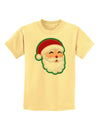 Cute Santa Claus Face Faux Applique Childrens T-Shirt-Childrens T-Shirt-TooLoud-Daffodil-Yellow-X-Small-Davson Sales