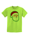 Cute Santa Claus Face Faux Applique Childrens T-Shirt-Childrens T-Shirt-TooLoud-Lime-Green-X-Small-Davson Sales