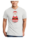 Cute Santa Matryoshka Nesting Doll - Christmas Adult V-Neck T-shirt-Mens V-Neck T-Shirt-TooLoud-White-Small-Davson Sales