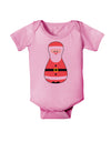 Cute Santa Matryoshka Nesting Doll - Christmas Baby Romper Bodysuit-Baby Romper-TooLoud-Light-Pink-06-Months-Davson Sales