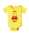 Cute Santa Matryoshka Nesting Doll - Christmas Baby Romper Bodysuit-Baby Romper-TooLoud-Yellow-06-Months-Davson Sales