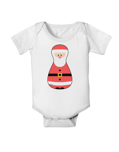 Cute Santa Matryoshka Nesting Doll - Christmas Baby Romper Bodysuit-Baby Romper-TooLoud-White-06-Months-Davson Sales