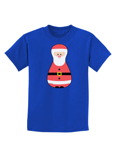 Cute Santa Matryoshka Nesting Doll - Christmas Childrens Dark T-Shirt-Childrens T-Shirt-TooLoud-Royal-Blue-X-Small-Davson Sales