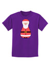 Cute Santa Matryoshka Nesting Doll - Christmas Childrens Dark T-Shirt-Childrens T-Shirt-TooLoud-Purple-X-Small-Davson Sales