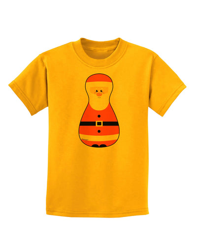 Cute Santa Matryoshka Nesting Doll - Christmas Childrens T-Shirt-Childrens T-Shirt-TooLoud-Gold-X-Small-Davson Sales