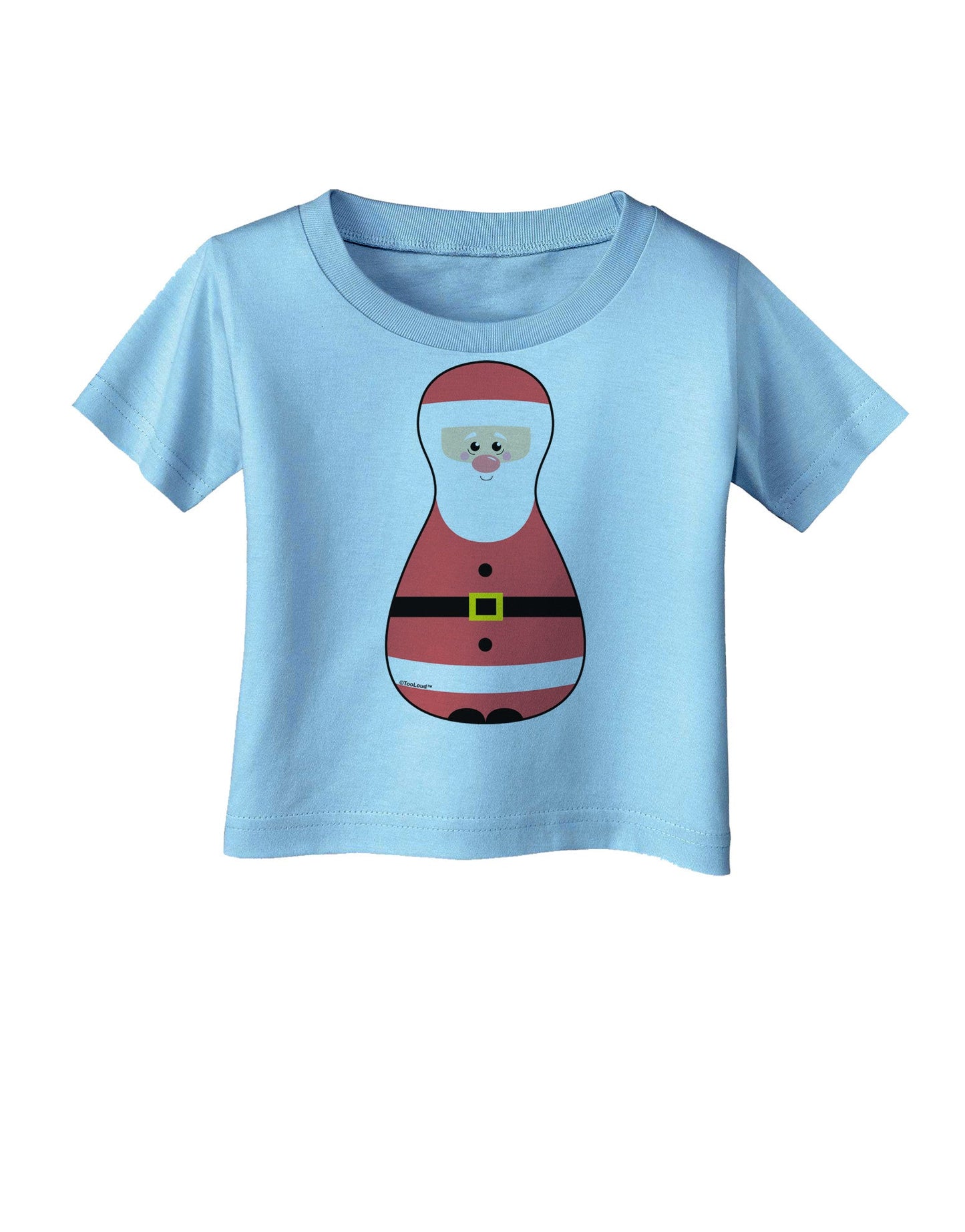Cute Santa Matryoshka Nesting Doll - Christmas Infant T-Shirt-Infant T-Shirt-TooLoud-Aquatic-Blue-06-Months-Davson Sales