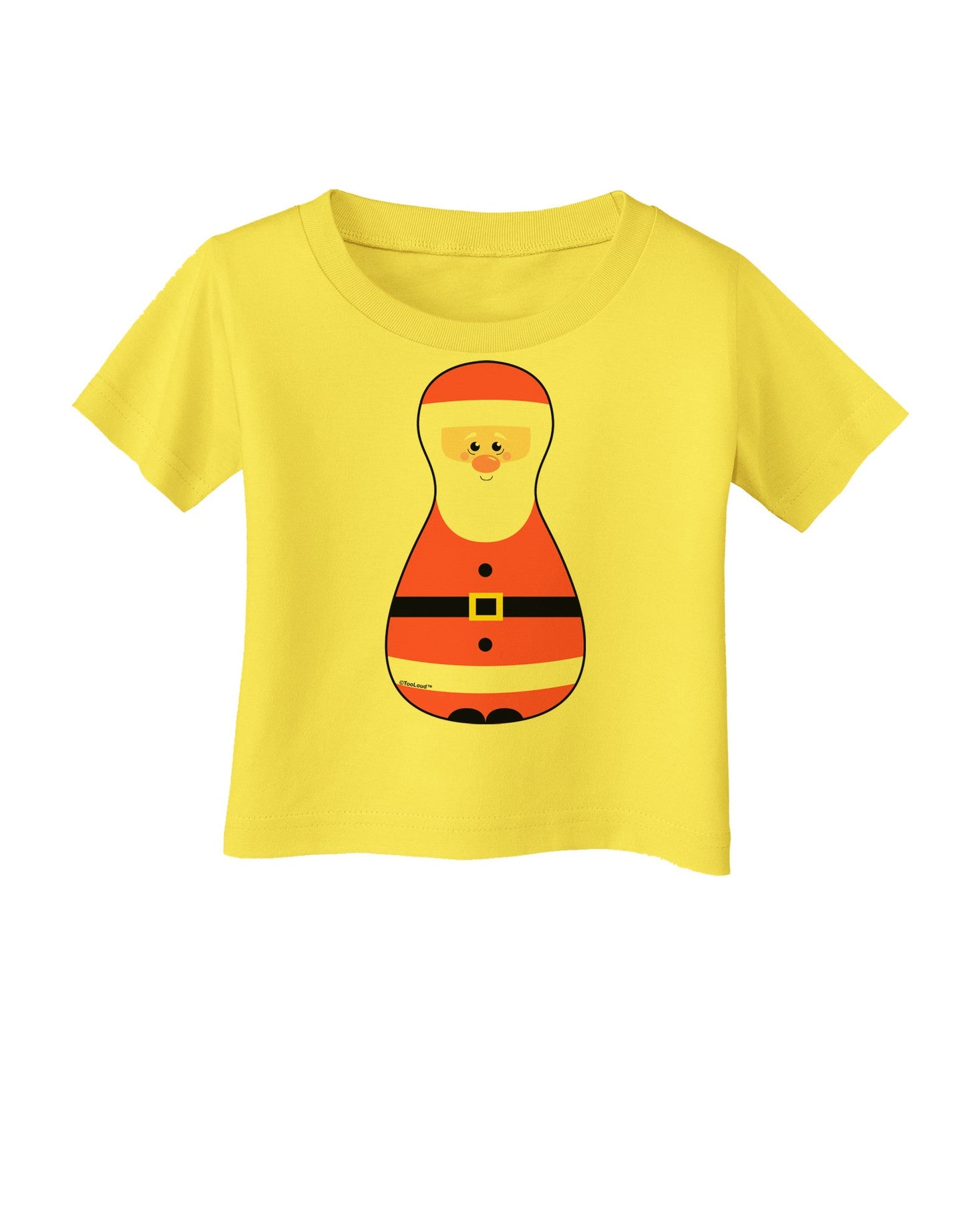 Cute Santa Matryoshka Nesting Doll - Christmas Infant T-Shirt-Infant T-Shirt-TooLoud-Yellow-06-Months-Davson Sales