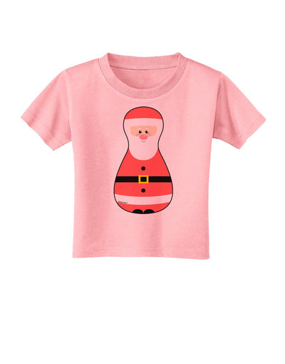 Cute Santa Matryoshka Nesting Doll - Christmas Toddler T-Shirt-Toddler T-Shirt-TooLoud-Candy-Pink-2T-Davson Sales