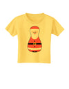 Cute Santa Matryoshka Nesting Doll - Christmas Toddler T-Shirt-Toddler T-Shirt-TooLoud-Yellow-2T-Davson Sales