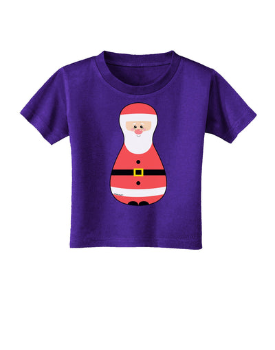 Cute Santa Matryoshka Nesting Doll - Christmas Toddler T-Shirt Dark-Toddler T-Shirt-TooLoud-Purple-2T-Davson Sales