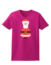 Cute Santa Matryoshka Nesting Doll - Christmas Womens Dark T-Shirt-TooLoud-Hot-Pink-Small-Davson Sales