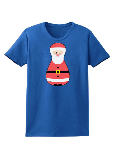 Cute Santa Matryoshka Nesting Doll - Christmas Womens Dark T-Shirt-TooLoud-Royal-Blue-X-Small-Davson Sales