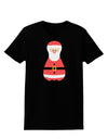 Cute Santa Matryoshka Nesting Doll - Christmas Womens Dark T-Shirt-TooLoud-Black-X-Small-Davson Sales