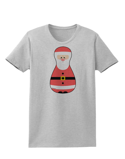 Cute Santa Matryoshka Nesting Doll - Christmas Womens T-Shirt-Womens T-Shirt-TooLoud-AshGray-X-Small-Davson Sales