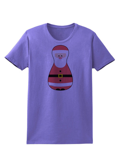 Cute Santa Matryoshka Nesting Doll - Christmas Womens T-Shirt-Womens T-Shirt-TooLoud-Violet-X-Small-Davson Sales