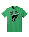 Cute Scaredy Cat Black Cat Halloween Adult Dark T-Shirt-Mens T-Shirt-TooLoud-Kelly-Green-Small-Davson Sales