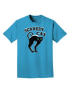 Cute Scaredy Cat Black Cat Halloween Adult Dark T-Shirt-Mens T-Shirt-TooLoud-Turquoise-Small-Davson Sales