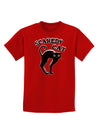 Cute Scaredy Cat Black Cat Halloween Childrens Dark T-Shirt-Childrens T-Shirt-TooLoud-Red-X-Small-Davson Sales