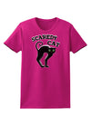 Cute Scaredy Cat Black Cat Halloween Womens Dark T-Shirt-TooLoud-Hot-Pink-Small-Davson Sales